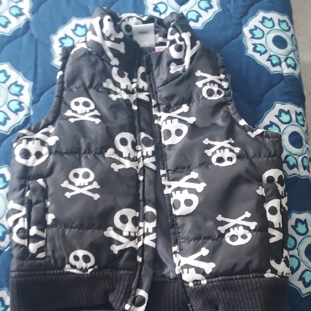 Disney Skull Puffer Vest 2t-3t